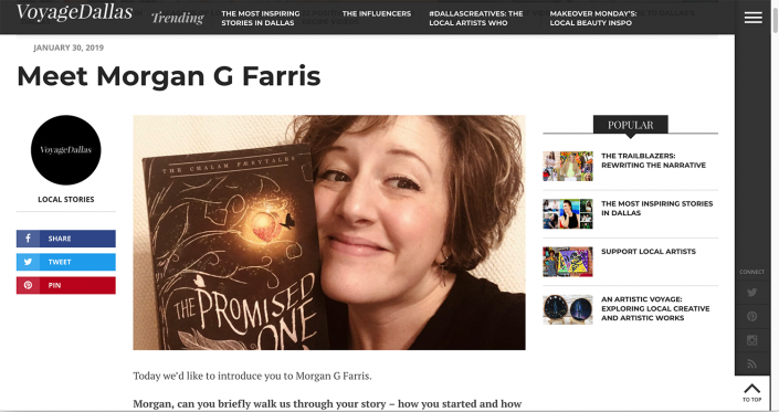 Voyage Dallas interview with Morgan G Farris